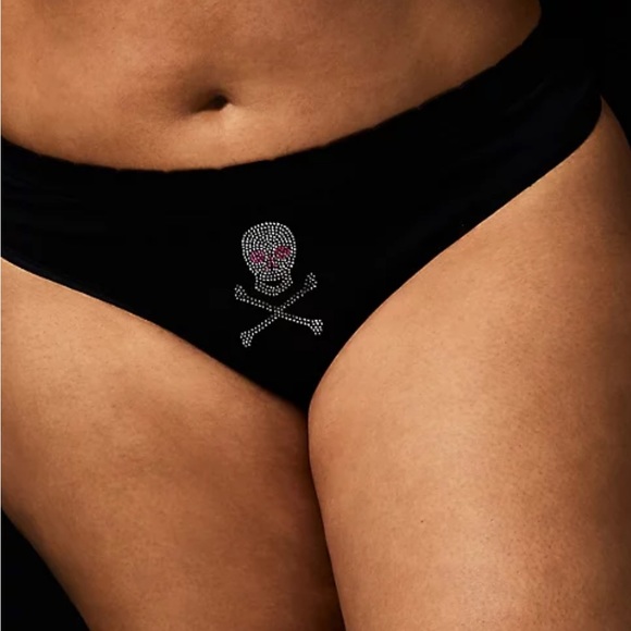 NWT Betsey Johnson Rhinestone Thong Panties 4X - Picture 6 of 9